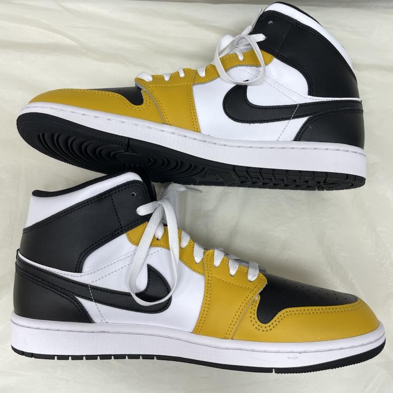 ナイキ NIKE スニーカー スニーカー DQ8426-701 Air Jordan 1 Mid エアジョーダン1 ミッド Yellow Ochre イエローオークル ミッドカット 30.0cm 白 / ホワイト / white X 黒 / ブラック / black X 黄 / イエロー / yellow メンズ USED 古着 中古 50135413