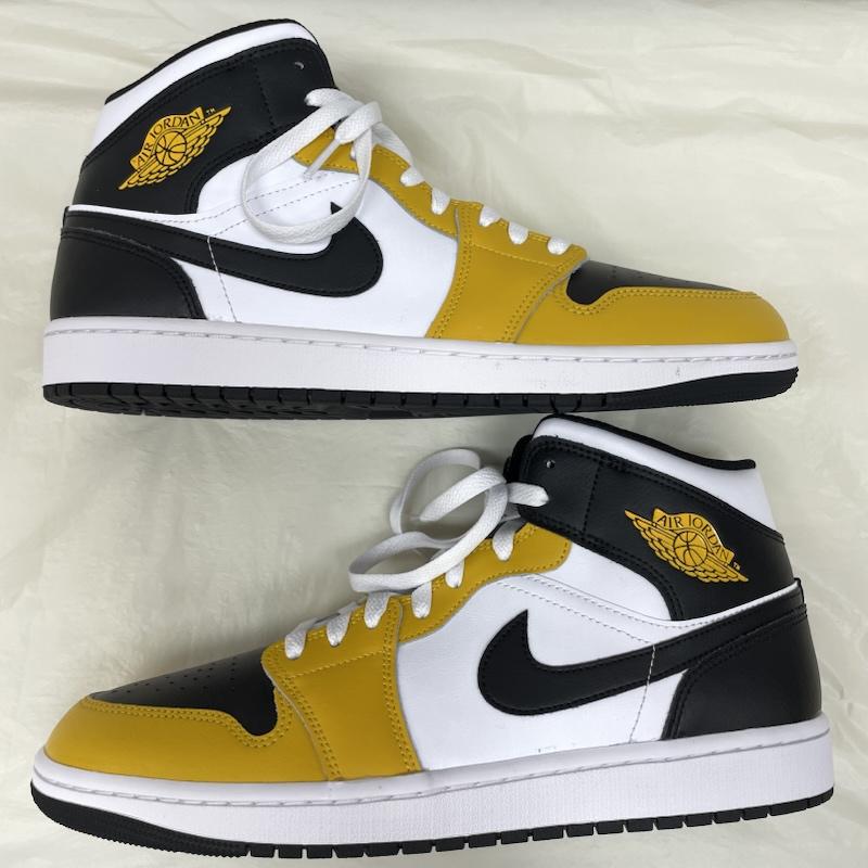 ナイキ NIKE スニーカー スニーカー DQ8426-701 Air Jordan 1 Mid エアジョーダン1 ミッド Yellow Ochre イエローオークル ミッドカット 30.0cm 白 / ホワイト / white X 黒 / ブラック / black X 黄 / イエロー / yellow メンズ USED 古着 中古 50135413