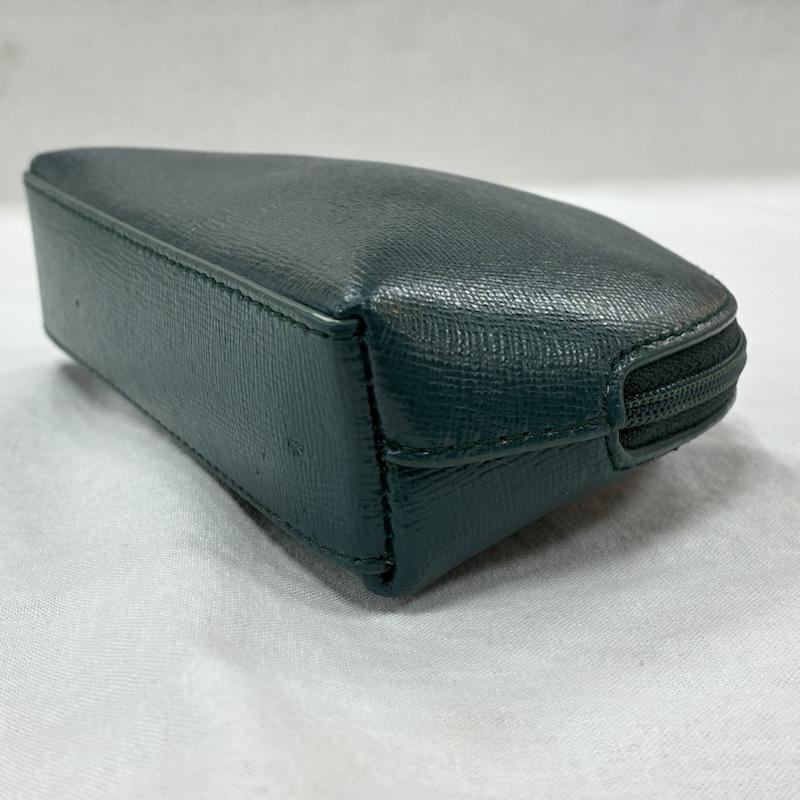 フルラ FURLA ポーチ ポーチ 化粧 コスメ ポーチ ファスナー式 ゴールド金具 - ワンポイント X ロゴ、文字 緑 / グリーン / green X 金 / ゴールド / gold color レディース USED 古着 中古 50135511
