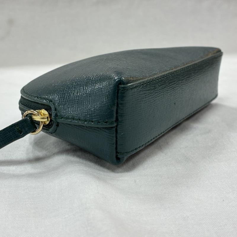 フルラ FURLA ポーチ ポーチ 化粧 コスメ ポーチ ファスナー式 ゴールド金具 - ワンポイント X ロゴ、文字 緑 / グリーン / green X 金 / ゴールド / gold color レディース USED 古着 中古 50135511