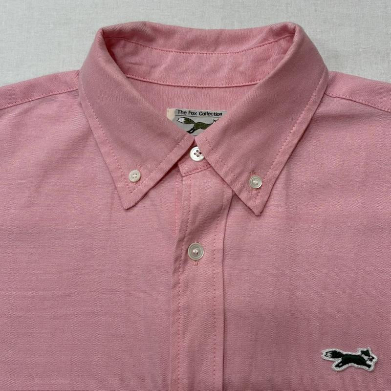 フリークスストア FREAK S STORE シャツ、ブラウス 長袖 TOWNCRAFT タウンクラフト The Fox ボタンダウン ポリエステル混 コットン シャツ 223-3013 FREE ワンポイント X ロゴ、文字 桃 / ピンク / pink メンズ USED 古着 中古 50135559