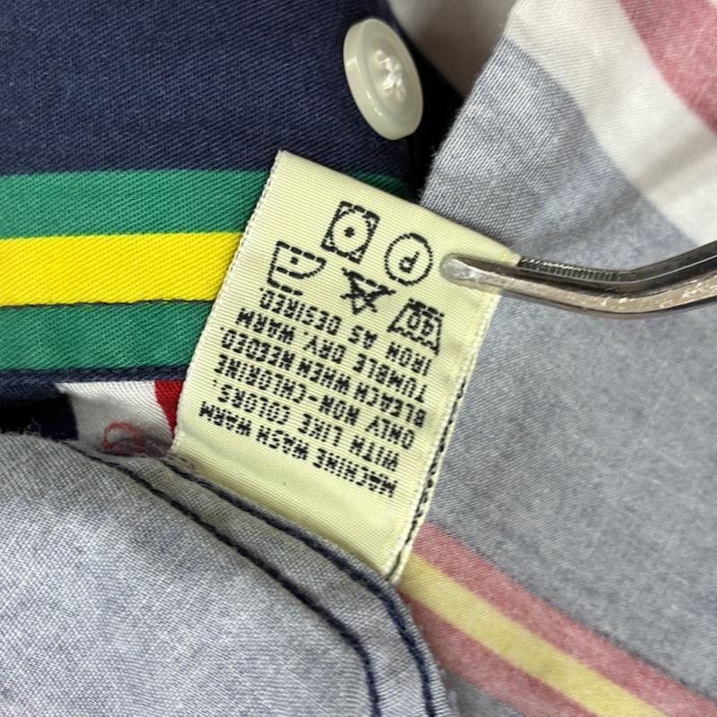 エディーバウアー Eddie Bauer シャツ、ブラウス 長袖 90 s 90年代 白タグ マルチストライプ ボタンダウン シャツ コットン ビッグサイズ XL ストライプ マルチカラー / マルチカラー / multicolor メンズ USED 古着 中古 50135561