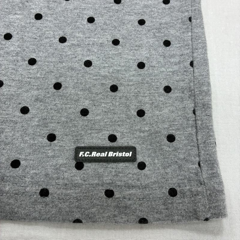 エフシーアールビー F.C.R.B. Tシャツ 半袖 フロント ロゴ シニール ワッペン ドット クルーネック 半袖 Tシャツ FCRB-156026 S ドット X ロゴ、文字 灰 / グレー / gray メンズ USED 古着 中古 50135568