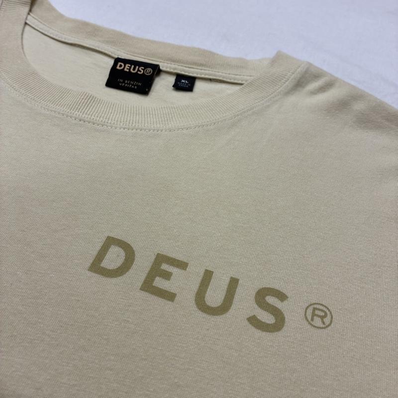 デウス DEUS Tシャツ 半袖 両面 プリント 半袖 Tシャツ DMP231760B XL ロゴ、文字 黄 / イエロー / yellow X ベージュ / ベージュ / beige メンズ USED 古着 中古 50135586