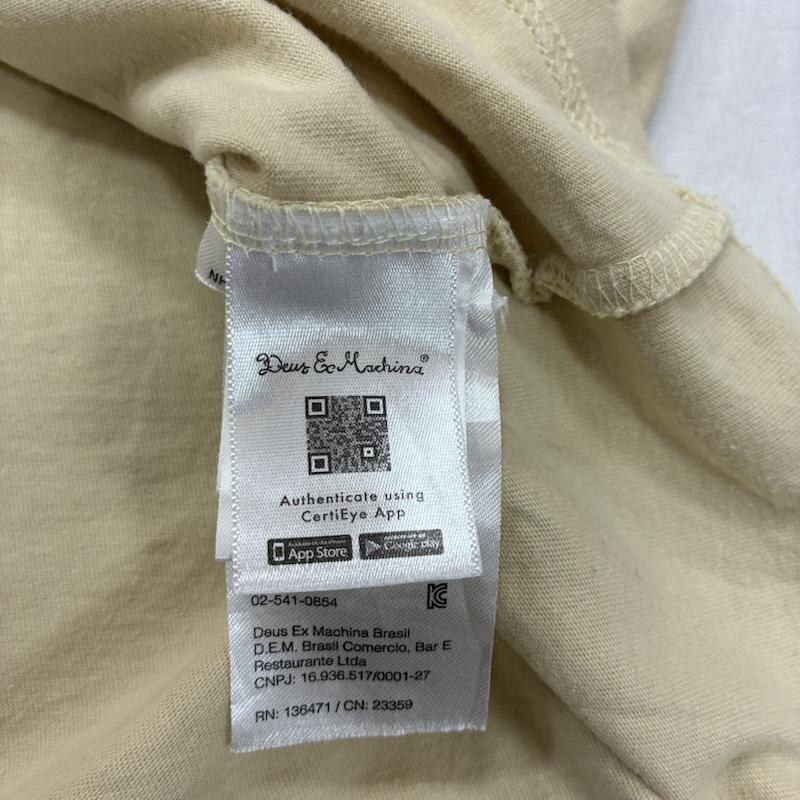 デウス DEUS Tシャツ 半袖 両面 プリント 半袖 Tシャツ DMP231760B XL ロゴ、文字 黄 / イエロー / yellow X ベージュ / ベージュ / beige メンズ USED 古着 中古 50135586