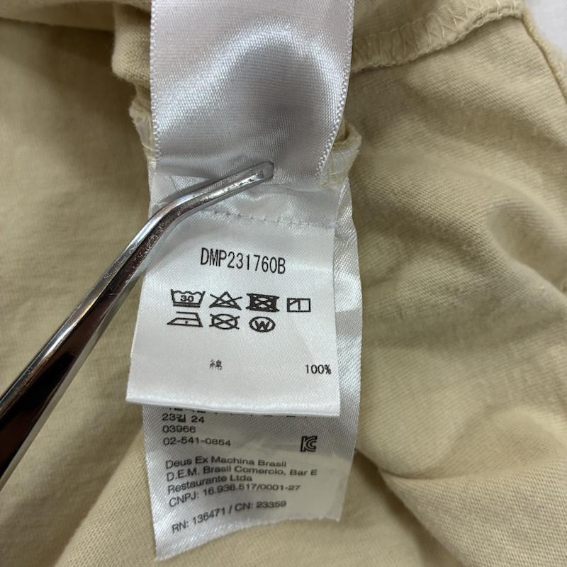 デウス DEUS Tシャツ 半袖 両面 プリント 半袖 Tシャツ DMP231760B XL ロゴ、文字 黄 / イエロー / yellow X ベージュ / ベージュ / beige メンズ USED 古着 中古 50135586