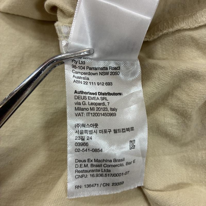 デウス DEUS Tシャツ 半袖 両面 プリント 半袖 Tシャツ DMP231760B XL ロゴ、文字 黄 / イエロー / yellow X ベージュ / ベージュ / beige メンズ USED 古着 中古 50135586