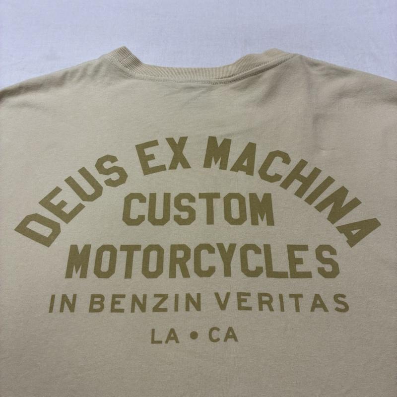 デウス DEUS Tシャツ 半袖 両面 プリント 半袖 Tシャツ DMP231760B XL ロゴ、文字 黄 / イエロー / yellow X ベージュ / ベージュ / beige メンズ USED 古着 中古 50135586