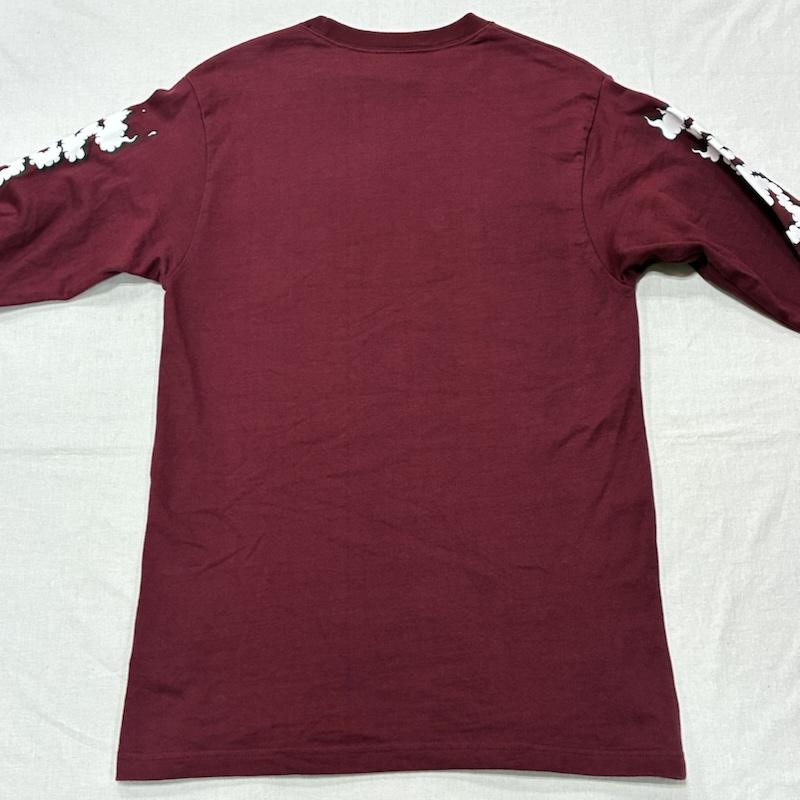 エフエイティー FAT Tシャツ 長袖 ESOW sb トリプルコラボ ヘビーオンス UNCLE SPEED L/S TEE 袖プリント ロンT L ロゴ、文字 X プリント えんじ / ワインレッド / dark red メンズ USED 古着 中古 50135593