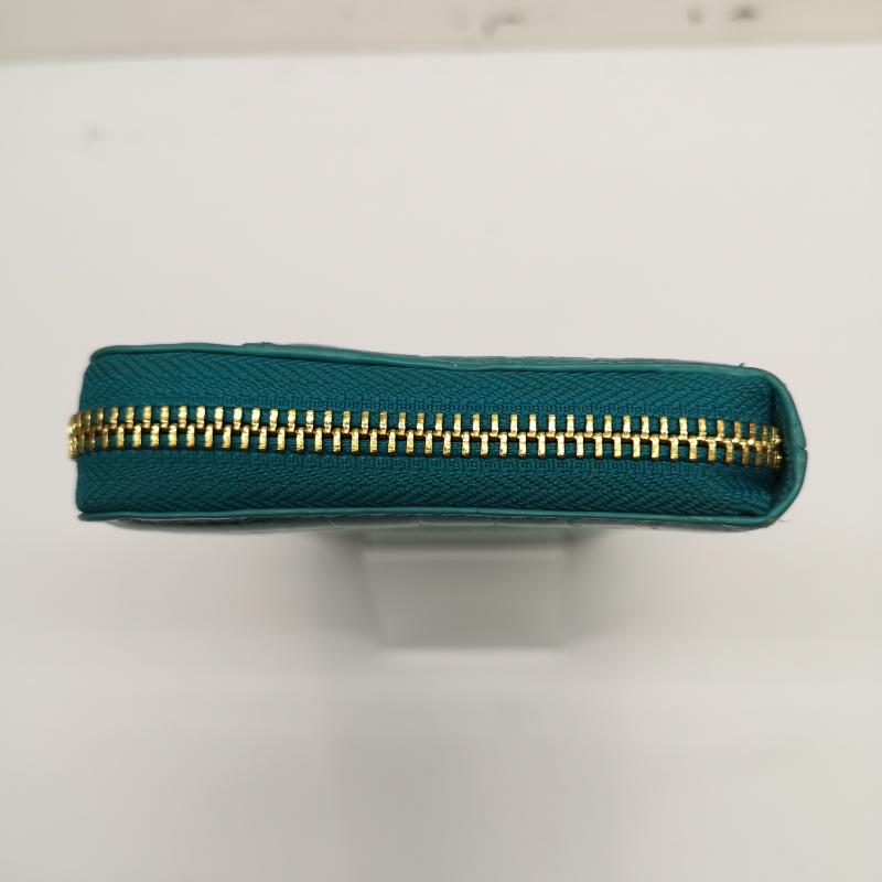 古着 USED 財布 長財布 クロコダイル ヘンローン ターコイズ シャイニング 加工 長財布 ラウンドファスナー - レディース USED 古着 中古 50135639