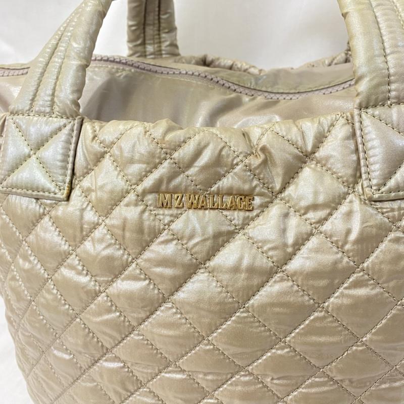 エムジーウォレス MZ WALLACE トートバッグ トートバッグ PUFF BAG Metro Tote シャンパンベージュ - ロゴ、文字 ベージュ / ベージュ / beige レディース USED 古着 中古 50135687
