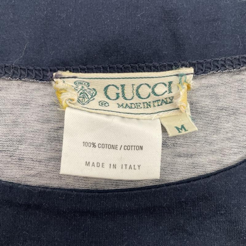 グッチ GUCCI カットソー 半袖 OLD マリン カットソー スカーフ バンダナ イタリア製 ヴィンテージ Ｔシャツ M  X プリント 白 / ホワイト / white X 紺 / ネイビー / navy レディース USED 古着 中古 50135701