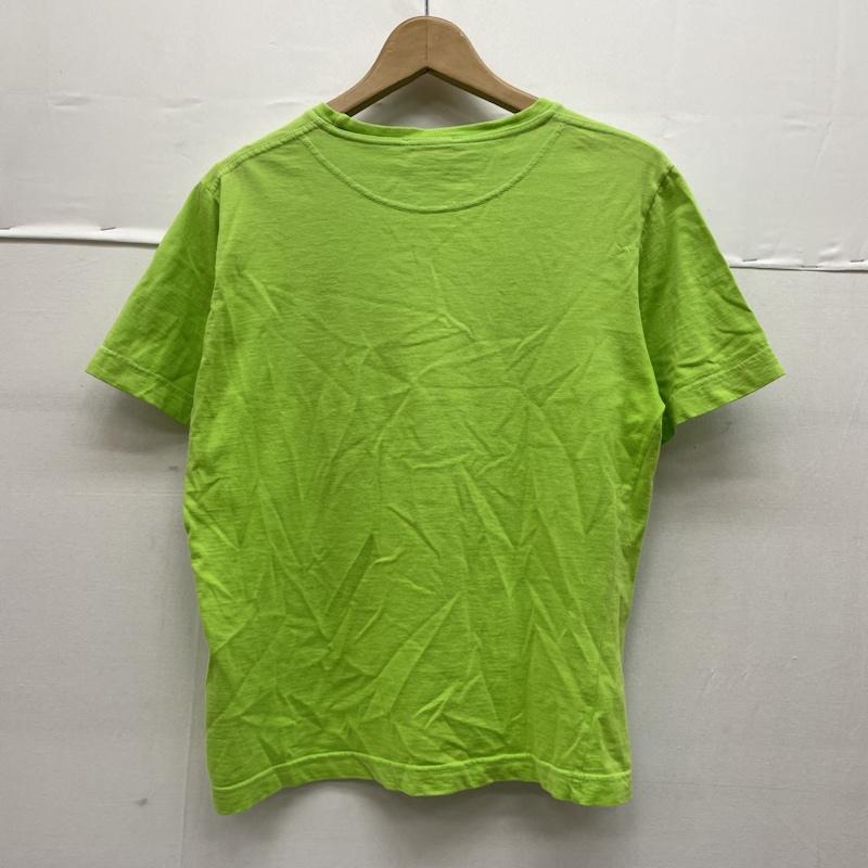 グッチ GUCCI カットソー 半袖 オールド 刺繍入り ビッグロゴ レイブ ボールドカラー Tシャツ カットソー 半袖 M ロゴ、文字 X 刺繍 黄緑 / イエローグリーン / レディース USED 古着 中古 50135702