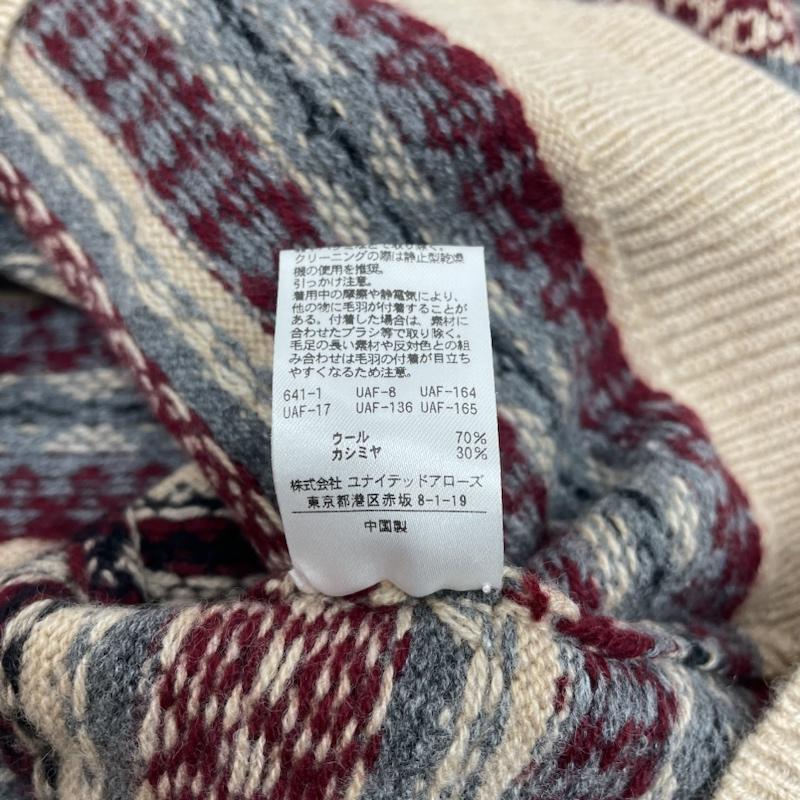 ロク ビューティアンドユース 6BEAUTY&YOUTH ニット、セーター 長袖 FAIRISLE SHOULDER HOLE KNIT カシミヤ混 ドロップ オープンショルダー セーター ニット 8613-199-0063 ボーダー柄 X  マルチカラー / マルチカラー / multicolor レディース USED 古着 中古 50135705