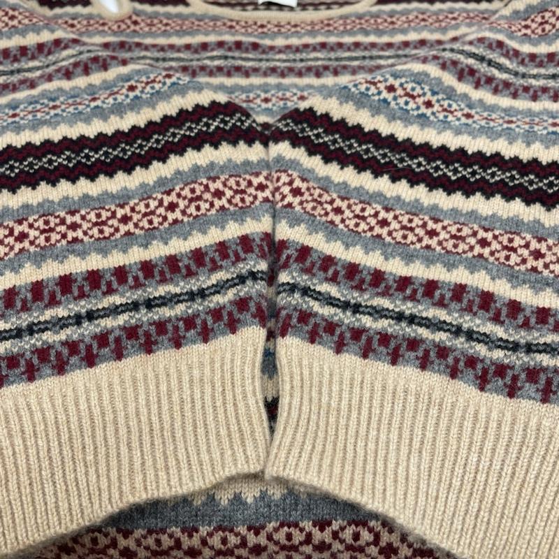 ロク ビューティアンドユース 6BEAUTY&YOUTH ニット、セーター 長袖 FAIRISLE SHOULDER HOLE KNIT カシミヤ混 ドロップ オープンショルダー セーター ニット 8613-199-0063 ボーダー柄 X  マルチカラー / マルチカラー / multicolor レディース USED 古着 中古 50135705