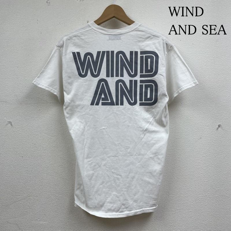 ウィンダンシー WIND AND SEA Tシャツ 半袖 半袖 Tシャツ ロゴ プリント クルーネック シャツ カットソー wds-cs-298 M ロゴ、文字 X プリント 白 / ホワイト / white メンズ USED 古着 中古 50135706