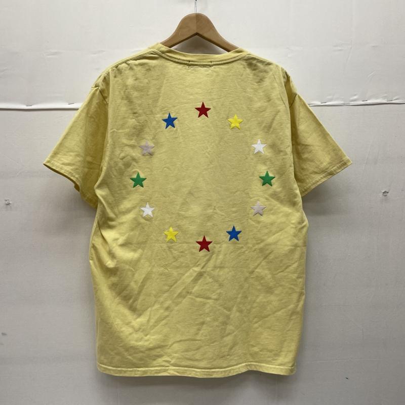ウィンダンシー WIND AND SEA Tシャツ 半袖 コラボ HUF SOLID AND TIE DYE 半袖 Tシャツ ロゴ 星 スター 刺繍 wds-huf-01 M ロゴ、文字 X プリント X 星 X 刺繍 黄 / イエロー / yellow メンズ USED 古着 中古 50135708