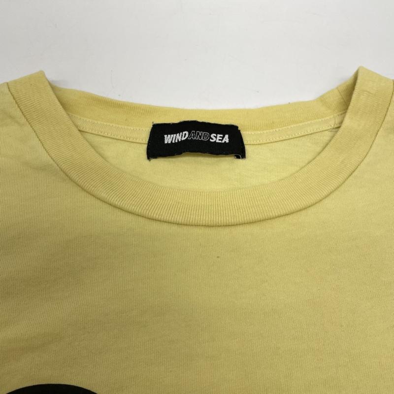 ウィンダンシー WIND AND SEA Tシャツ 半袖 コラボ HUF SOLID AND TIE DYE 半袖 Tシャツ ロゴ 星 スター 刺繍 wds-huf-01 M ロゴ、文字 X プリント X 星 X 刺繍 黄 / イエロー / yellow メンズ USED 古着 中古 50135708
