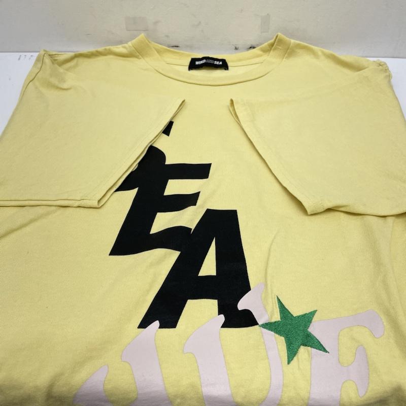 ウィンダンシー WIND AND SEA Tシャツ 半袖 コラボ HUF SOLID AND TIE DYE 半袖 Tシャツ ロゴ 星 スター 刺繍 wds-huf-01 M ロゴ、文字 X プリント X 星 X 刺繍 黄 / イエロー / yellow メンズ USED 古着 中古 50135708
