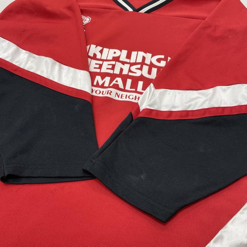 古着 USED Tシャツ 長袖 SPORTSPHERE ゲームシャツ ロングスリーブ ナンバリング メッシュ Vネック リブライン M プリント X ロゴ、文字 赤 / レッド / red X 黒 / ブラック / black X 白 / ホワイト / white メンズ USED 古着 中古 50135732