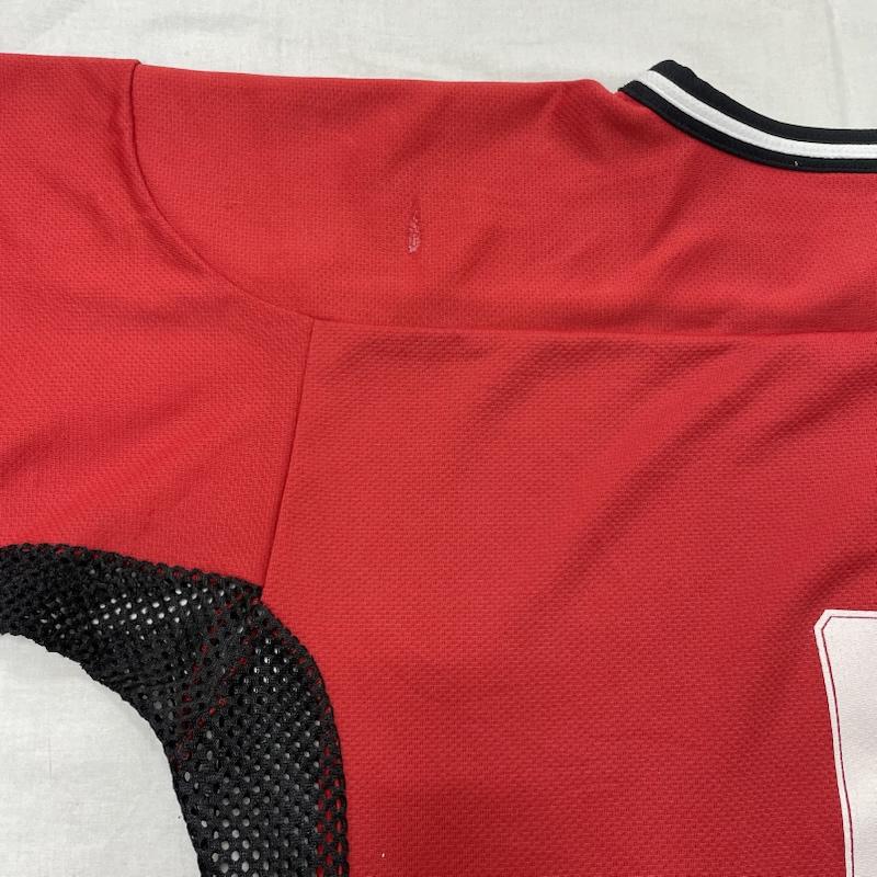 古着 USED Tシャツ 長袖 SPORTSPHERE ゲームシャツ ロングスリーブ ナンバリング メッシュ Vネック リブライン M プリント X ロゴ、文字 赤 / レッド / red X 黒 / ブラック / black X 白 / ホワイト / white メンズ USED 古着 中古 50135732