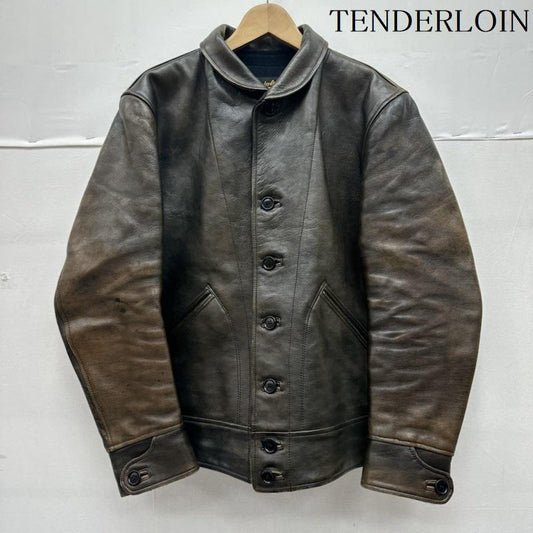 テンダーロイン TENDERLOIN ジャケット、上着 レザージャケット 12AW T-HIDEホースハイド レザー ジャケット 馬革 M 茶 / ブラウン / brown メンズ USED 古着 中古 50135739