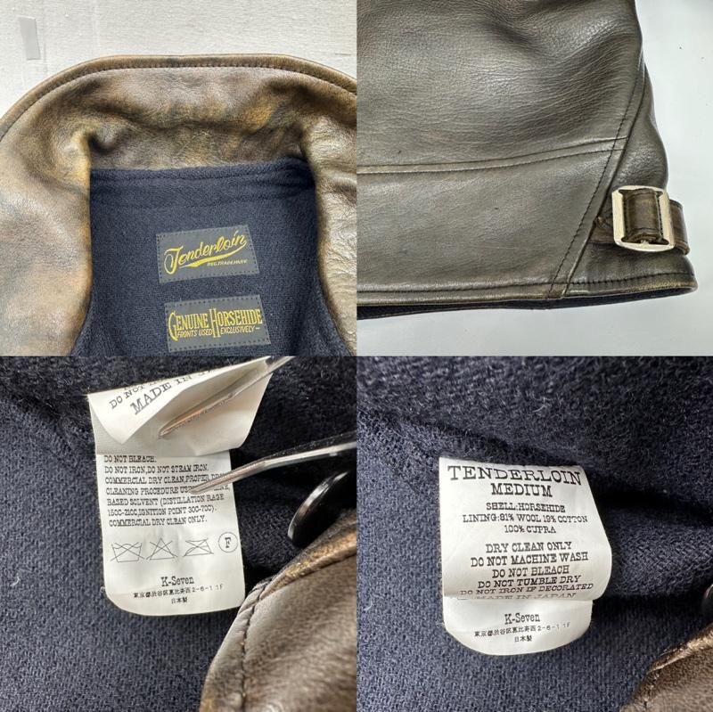 テンダーロイン TENDERLOIN ジャケット、上着 レザージャケット 12AW T-HIDEホースハイド レザー ジャケット 馬革 M 茶 / ブラウン / brown メンズ USED 古着 中古 50135739