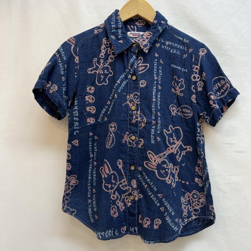 ヒステリックグラマー HYSTERIC GLAMOUR シャツ、ブラウス 半袖 初期 落書きウサギ 総柄 シャツ 90s FREE レディース USED 古着 中古 50135791