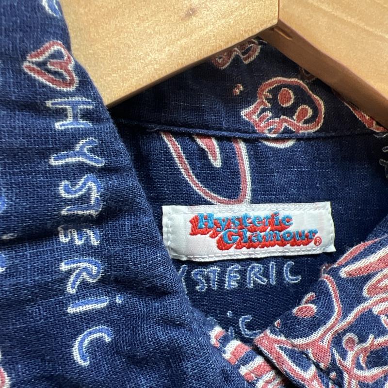 ヒステリックグラマー HYSTERIC GLAMOUR シャツ、ブラウス 半袖 初期 落書きウサギ 総柄 シャツ 90s FREE レディース USED 古着 中古 50135791