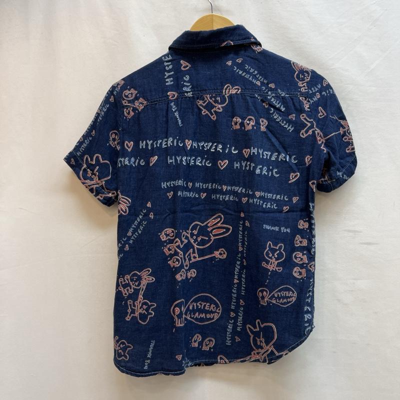 ヒステリックグラマー HYSTERIC GLAMOUR シャツ、ブラウス 半袖 初期 落書きウサギ 総柄 シャツ 90s FREE レディース USED 古着 中古 50135791