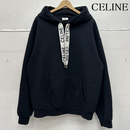 セリーヌ CELINE パーカー 長袖 XL ルーズ フーディー スウェット パーカー 2Y468670Q XL 黒 / ブラック / black メンズ USED 古着 中古 50135822