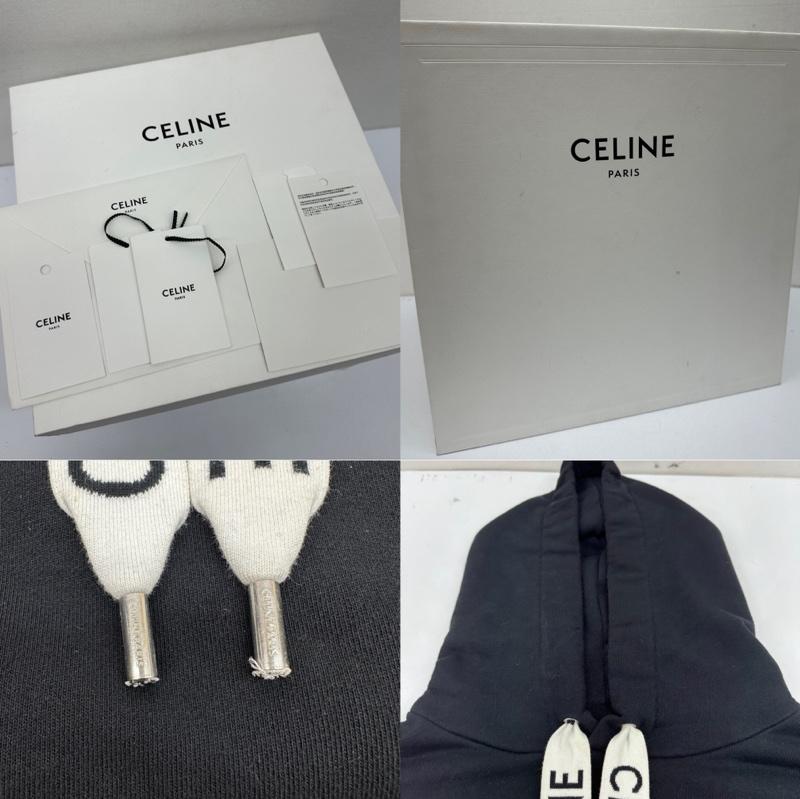セリーヌ CELINE パーカー 長袖 XL ルーズ フーディー スウェット パーカー 2Y468670Q XL 黒 / ブラック / black メンズ USED 古着 中古 50135822