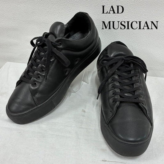 ラッドミュージシャン LAD MUSICIAN スニーカー スニーカー 21AW PADDING SNEAKER 中綿 ラバーソール カウ レザー スニーカー 2221-909 42 26.0cm 黒 / ブラック / black メンズ USED 古着 中古 50135833