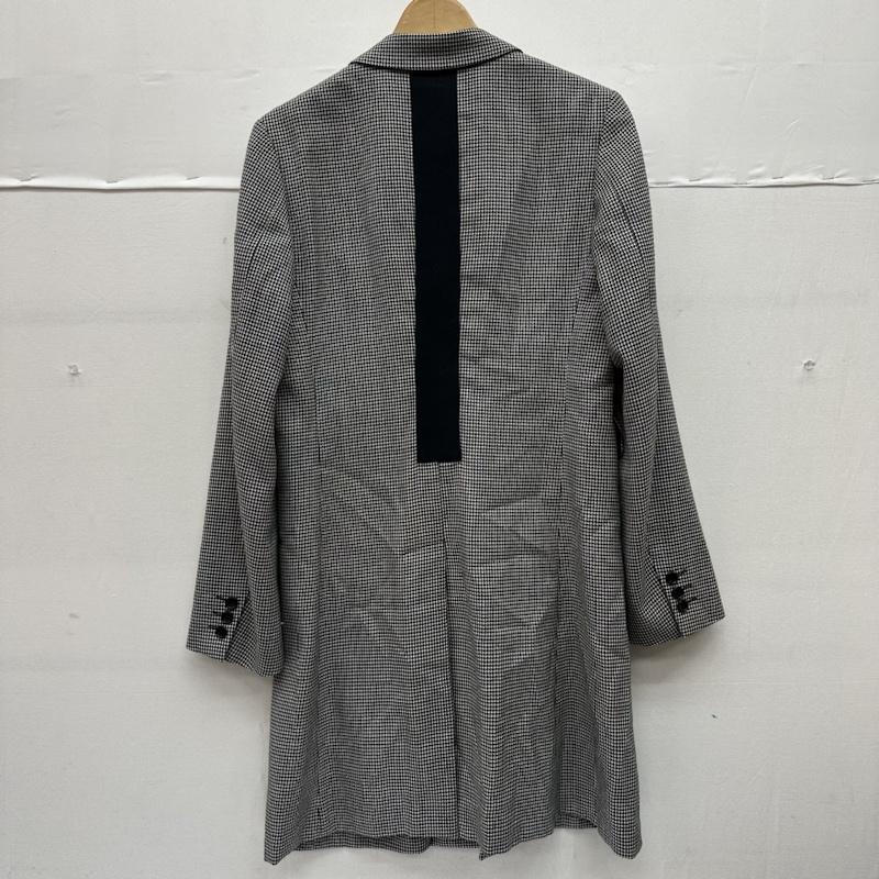 ブラックコムデギャルソン BLACK COMME des GARCONS コート コート一般 10AW 千鳥格子 3B ロング ウール テーラード ジャケット 1F-J017 M 白 / ホワイト / white X 黒 / ブラック / black メンズ USED 古着 中古 50135858