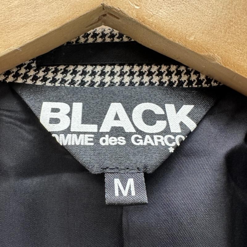 ブラックコムデギャルソン BLACK COMME des GARCONS コート コート一般 10AW 千鳥格子 3B ロング ウール テーラード ジャケット 1F-J017 M 白 / ホワイト / white X 黒 / ブラック / black メンズ USED 古着 中古 50135858