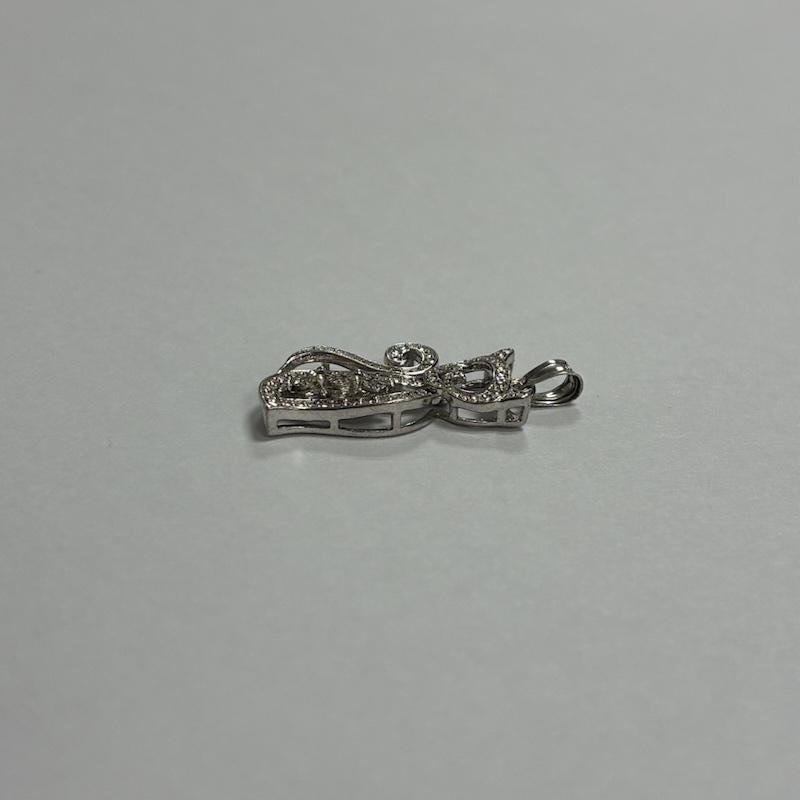 シルバー （９２５） シルバー （９２５） アクセサリー ネックレス、ペンダント Silver925 ペンダント トップ 猫 ラインストーン 刻印有り - 銀 / シルバー / silver color レディース USED 古着 中古 50135880