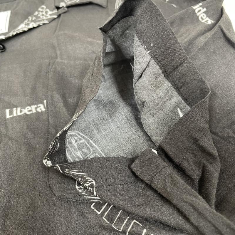 リベレイダース Liberaiders シャツ、ブラウス 半袖 VIVA LA REVOLUCION 半袖 アロハ シャツ 開襟 オープンカラー 総柄 L プリント X ロゴ、文字 X 総柄 X  ダークグレー / ダークグレー / メンズ USED 古着 中古 50135889