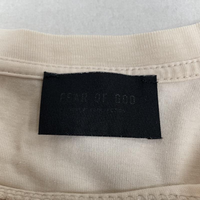 フィアーオブゴッド Fear of God Tシャツ 半袖 20SS T-shirt 7 バック ベロア プリント 半袖 Tシャツ アイボリー FG50-069 XL ロゴ、文字 X プリント アイボリー / アイボリー / メンズ USED 古着 中古 50135896