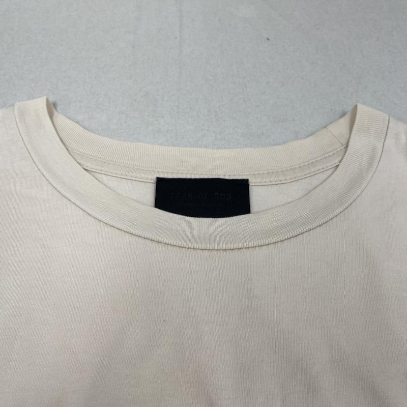 フィアーオブゴッド Fear of God Tシャツ 半袖 20SS T-shirt 7 バック ベロア プリント 半袖 Tシャツ アイボリー FG50-069 XL ロゴ、文字 X プリント アイボリー / アイボリー / メンズ USED 古着 中古 50135896