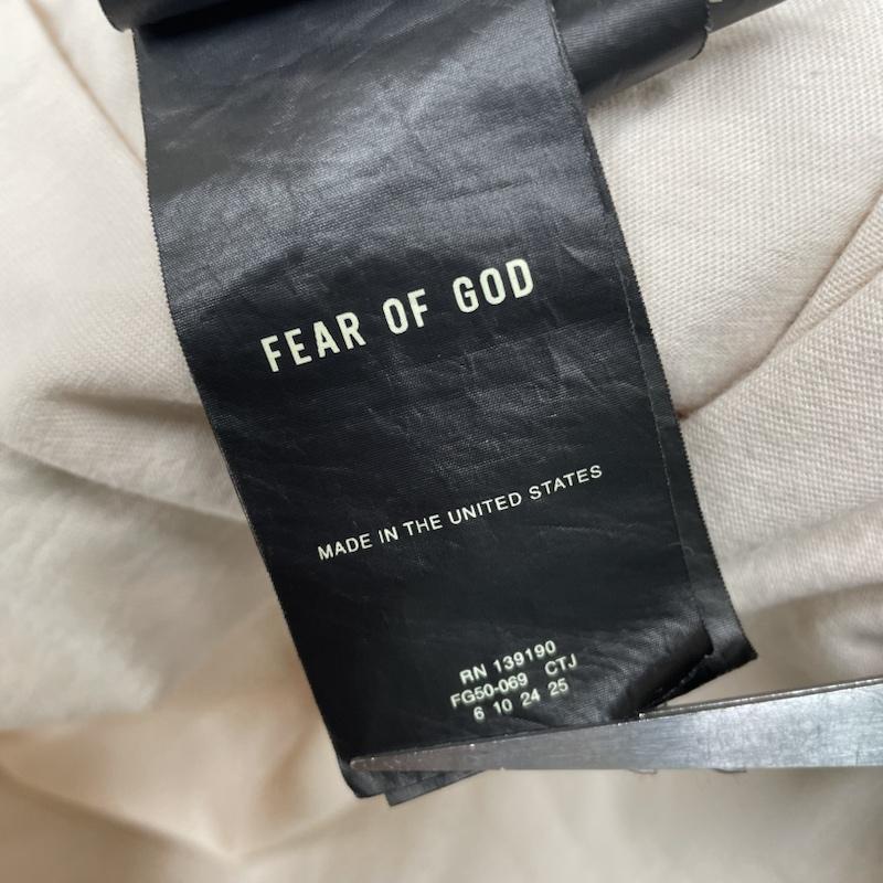 フィアーオブゴッド Fear of God Tシャツ 半袖 20SS T-shirt 7 バック ベロア プリント 半袖 Tシャツ アイボリー FG50-069 XL ロゴ、文字 X プリント アイボリー / アイボリー / メンズ USED 古着 中古 50135896