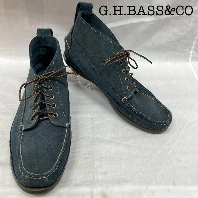 ジーエイチバス G.H.BASS & COMPANY ブーツ ショートブーツ 13 D 1644 400 Russel スエード レザー アンクル ブーツ ブルー レースアップ BLU - 青 / ブルー / blue メンズ USED 古着 中古 50135907