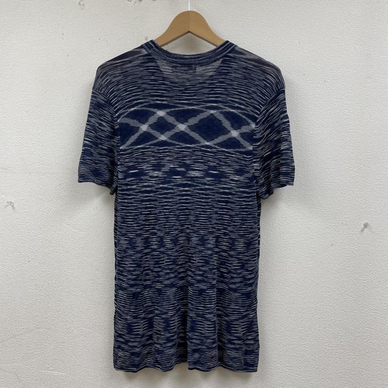 イザベル マラン ISABEL MARANT ニット、セーター 半袖 半袖 Tシャツ スペースダイ クルーネック 薄手 ニット カットソー 伸縮 タグ付き M  白 / ホワイト / white X 紺 / ネイビー / navy メンズ USED 古着 中古 50135912