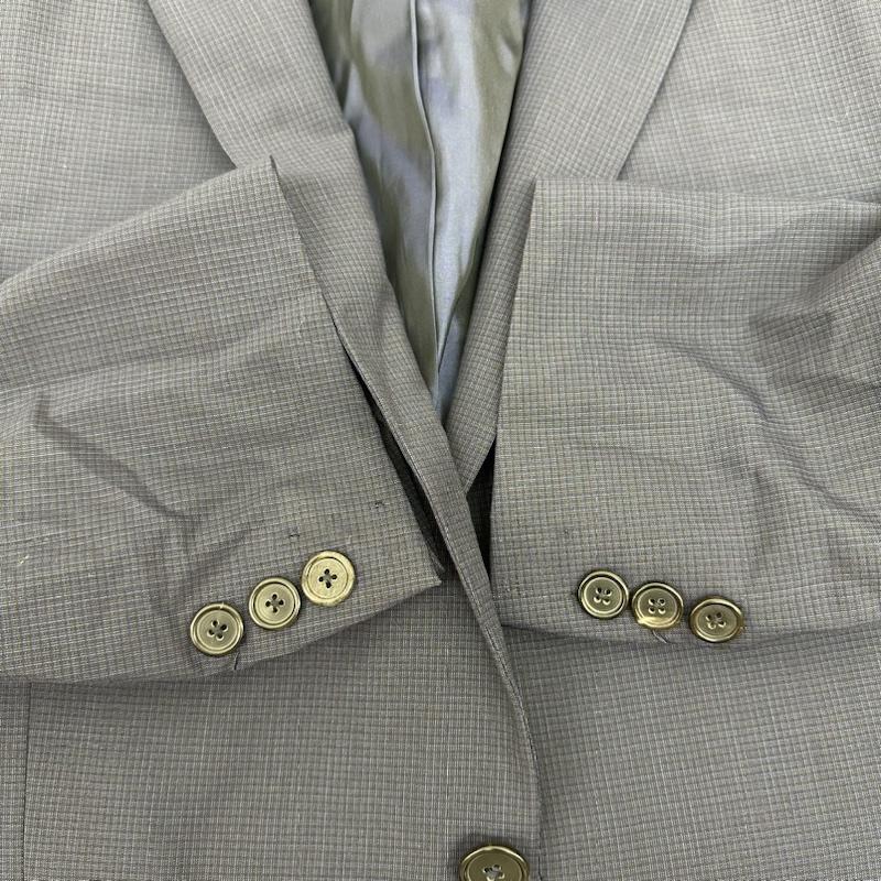 ジルサンダー JIL SANDER ジャケット、上着 ジャケット、ブレザー ウール チェック シングル テーラード ジャケット 52 52 紺 / ネイビー / navy メンズ USED 古着 中古 50135919