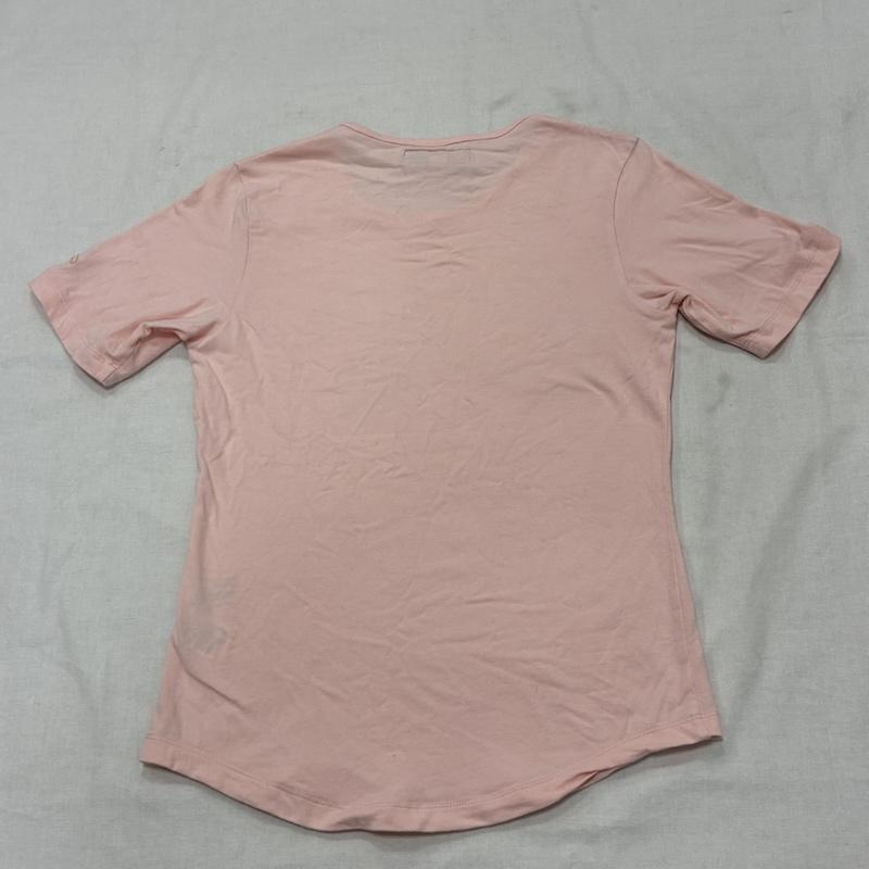ヤマネ YAMANE Tシャツ 半袖 YAMANE ヤマネ ストレッチ チビT カットソー 半袖 Tシャツ 32 - ロゴ、文字 X プリント 桃 / ピンク / pink X 赤 / レッド / red レディース USED 古着 中古 50135921