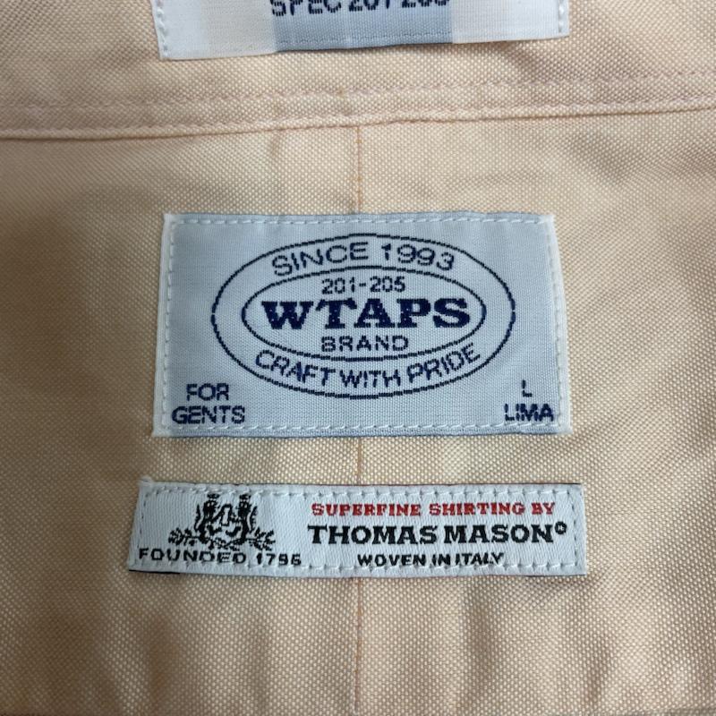 ダブルタップス WTAPS シャツ、ブラウス 長袖 14ss 長袖 ボタンダウン シャツ 141SPDT-SHM02 薄オレンジ系 L 橙 / オレンジ / orange メンズ USED 古着 中古 50135940