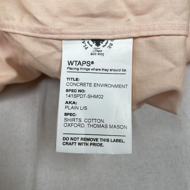 ダブルタップス WTAPS シャツ、ブラウス 長袖 14ss 長袖 ボタンダウン シャツ 141SPDT-SHM02 薄オレンジ系 L 橙 / オレンジ / orange メンズ USED 古着 中古 50135940