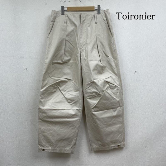 古着 USED パンツ チノパン Toironier トワロニエ Tuck CHINO Pants ワイド タック チノ パンツ ジップフライ 2030007 FREE 無地 オフホワイト / オフホワイト / メンズ USED 古着 中古 50135948