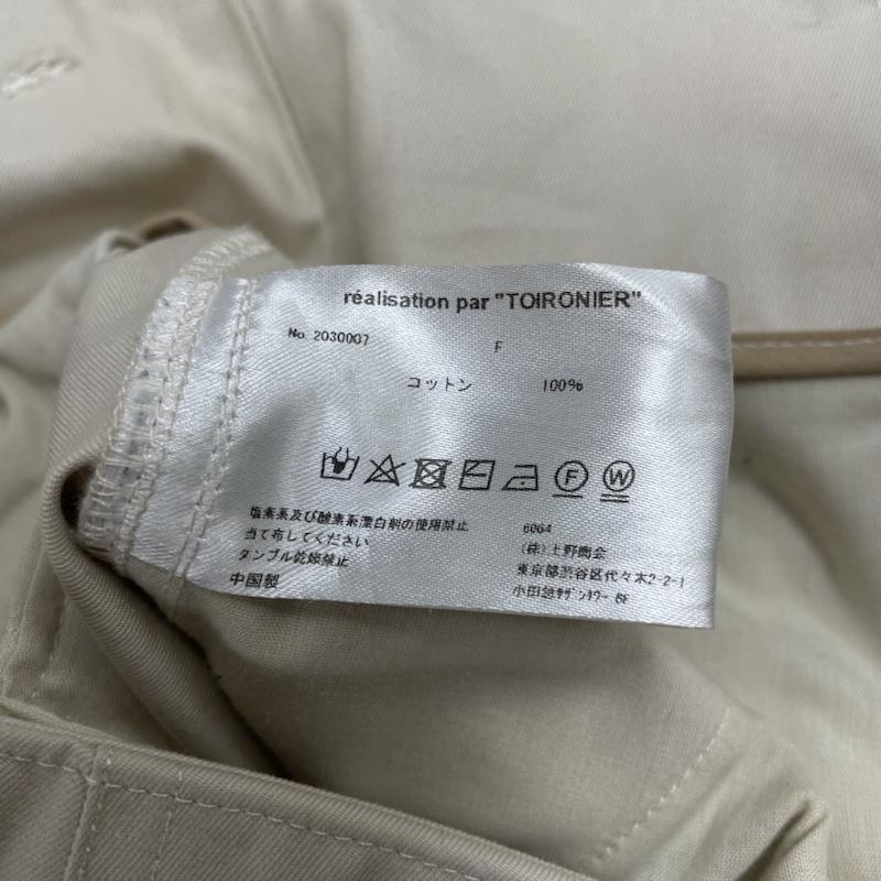 古着 USED パンツ チノパン Toironier トワロニエ Tuck CHINO Pants ワイド タック チノ パンツ ジップフライ 2030007 FREE 無地 オフホワイト / オフホワイト / メンズ USED 古着 中古 50135948