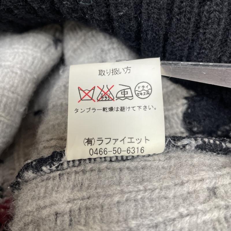 ラファイエット Lafayette ニット、セーター 長袖 ニット ウール クルーネック セーター 長袖 CITY SCAPE SWEATER 厚手 ノルディック柄 XL ノルディック柄 黒 / ブラック / black メンズ USED 古着 中古 50135955