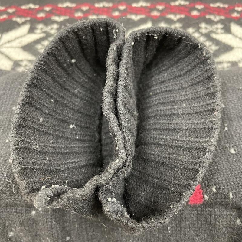 ラファイエット Lafayette ニット、セーター 長袖 ニット ウール クルーネック セーター 長袖 CITY SCAPE SWEATER 厚手 ノルディック柄 XL ノルディック柄 黒 / ブラック / black メンズ USED 古着 中古 50135955